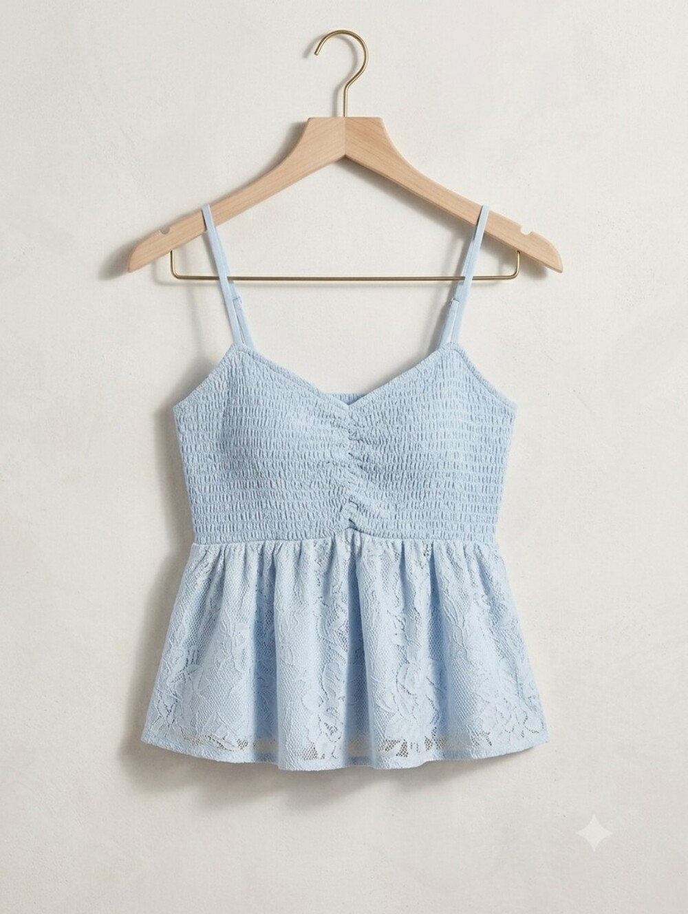 American Eagle Outfitters Baby Blue Lace Cami Size XS